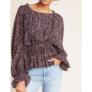 Anthropologie Nicole Peplum Blouse